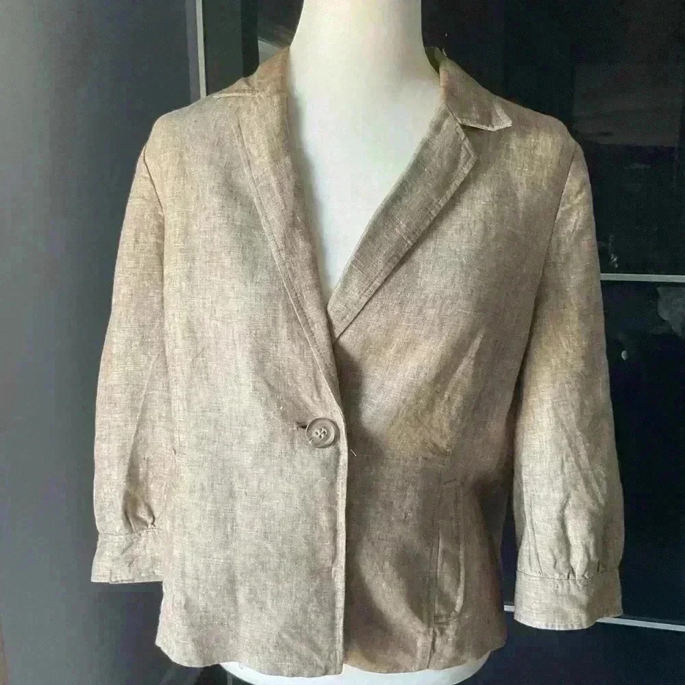 Kasper  linen summer jacket. Spring/ Summer. Ptp 19”